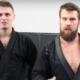 Chewy and Chad show a bjj triangle choke